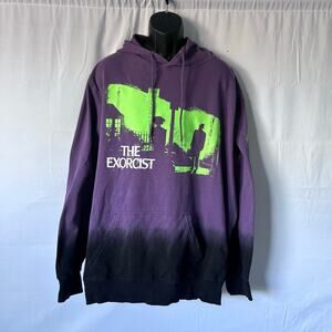 The Exorcist Hoodie 3XL Purple Black Fade Horror Movie Graphic